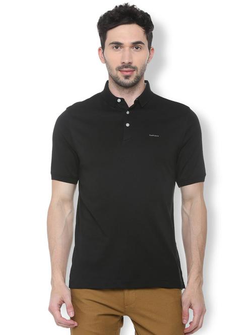black solid polo tshirt - 15988838 - Very Small Image - 1