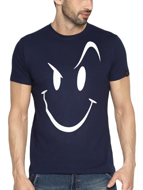 navy blue printed tshirt - 15988937 - Very Small Image - 1