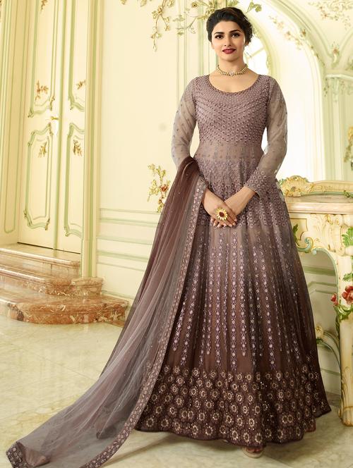 embroidered anarkali suits semi-stitched suit - 15988993 - Very Small Image - 1