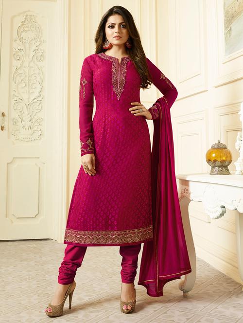 straight churidaar suits semi-stitched suit - 15989021 - Very Small Image - 1