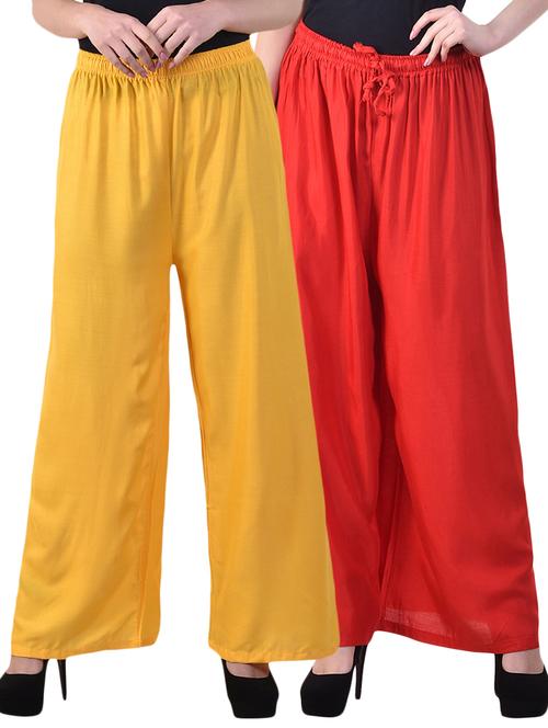 set of 2 solid palazzos - 15989205 - Very Small Image - 1