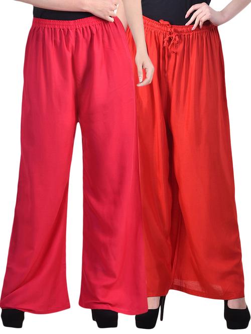 set of 2 solid palazzos - 15989269 - Very Small Image - 1
