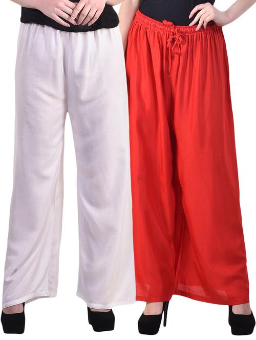 set of 2 solid palazzos - 15989285 - Very Small Image - 1
