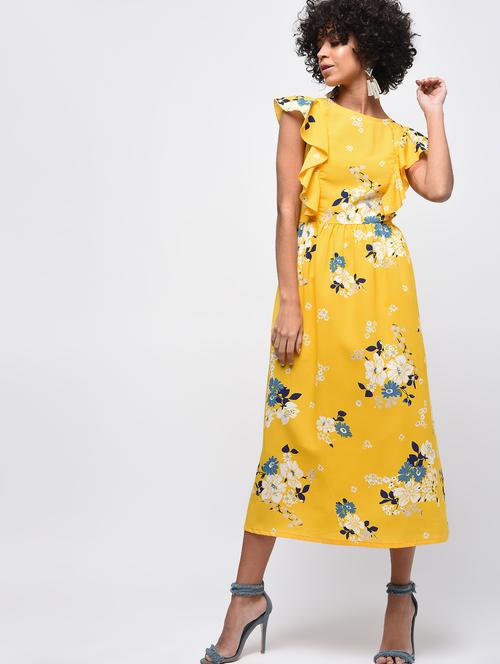 ruffled floral a-line dress - 15989938 - Very Small Image - 1