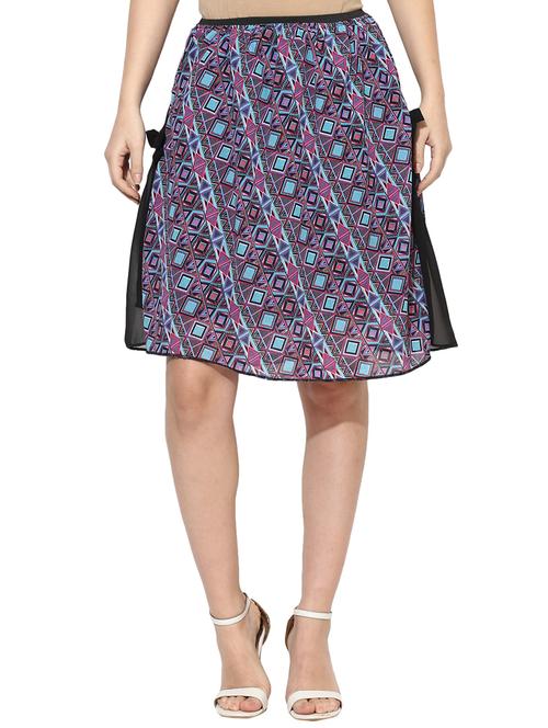 tie knot detail geometric a-line dress - 15996480 - Very Small Image - 1