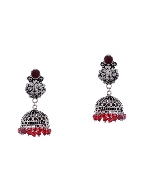 silver metal jhumka earring - 15996870 - Very Small Image - 1