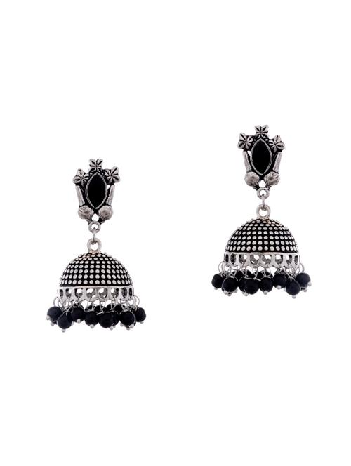 silver metal jhumka earring - 15996888 - Very Small Image - 1