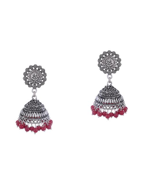 silver metal jhumka earring - 15997095 - Very Small Image - 1