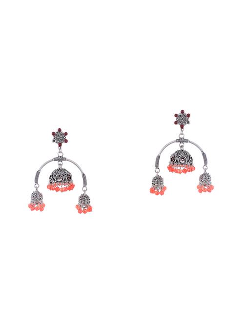 silver metal jhumka earring - 15997099 - Very Small Image - 1