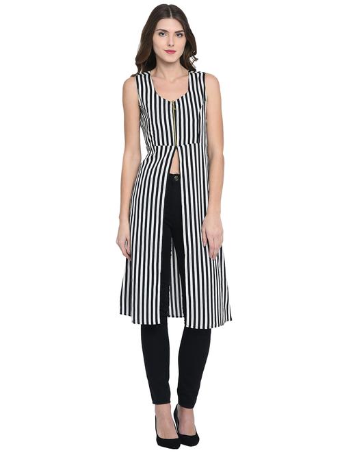 front slit striped tunic - 15997947 - Very Small Image - 1