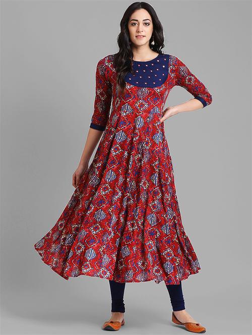 flared printed kurta - 15998022 - Very Small Image - 1