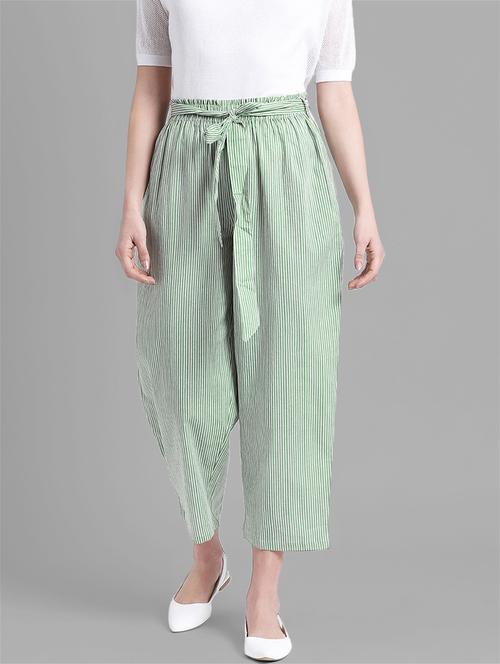 tie up waist striped trouser - 15998058 - Very Small Image - 1
