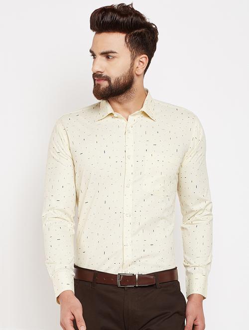 yellow cotton casual shirt - 15998241 - Very Small Image - 1