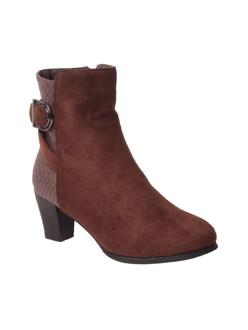 brown ankle zipper boots - 15998383 - Very Small Image - 1