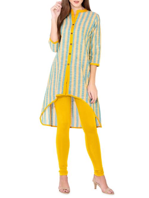 high low stripes kurta - 15998451 - Very Small Image - 1