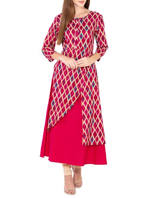 layered geometrical kurta - 15998453 - Very Small Image - 1