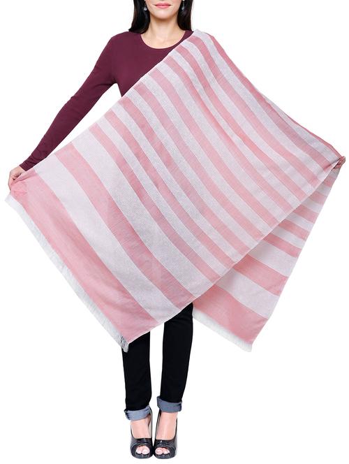 frayed hem striped stole - 15998696 - Very Small Image - 1