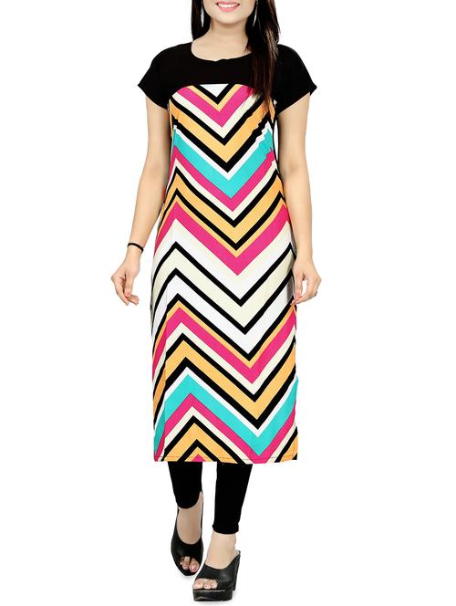 chevron straight kurta - 15998778 - Very Small Image - 1