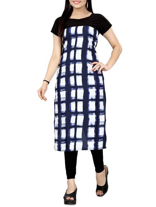 checkered straight kurta - 15998782 - Very Small Image - 1