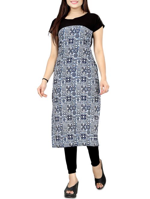 printed straight kurta - 15998784 - Very Small Image - 1