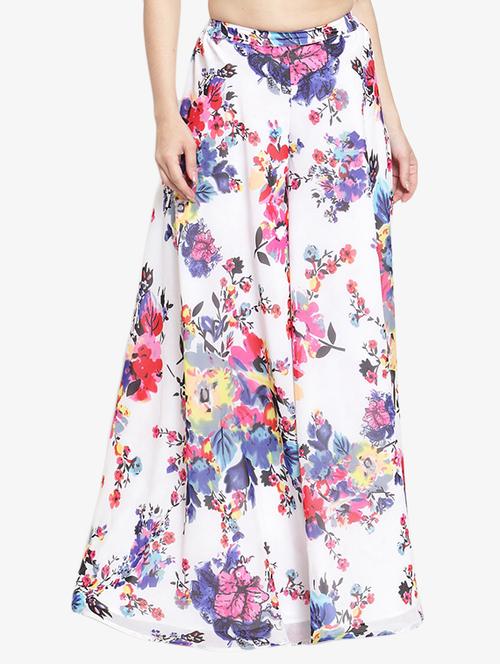 high rise floral flared palazzo - 15999034 - Very Small Image - 1