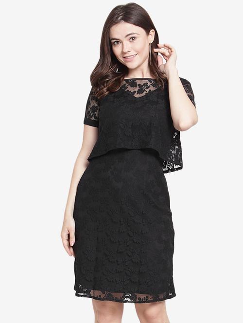 floral laced layered dress - 15999037 - Very Small Image - 1