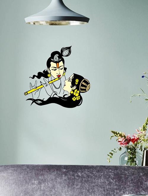 sehaz artworks radha-krishna multi wall decal or living room sticker for home decoration - 15999116 - Very Small Image - 1