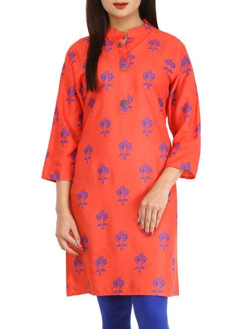 straight printed kurti - 15999148 - Very Small Image - 1