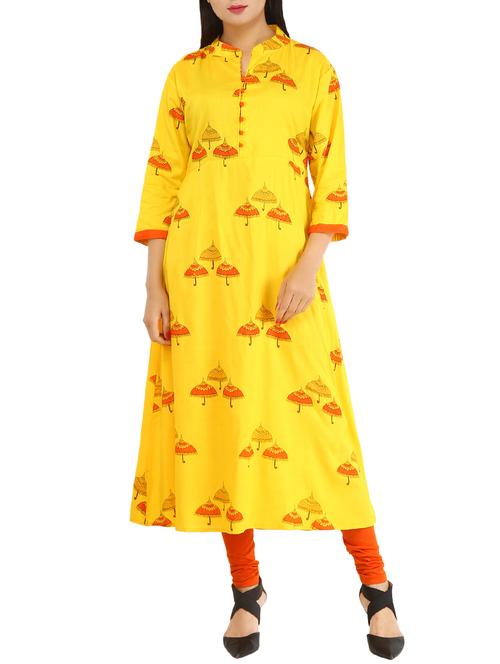 printed a-line kurta - 15999151 - Very Small Image - 1