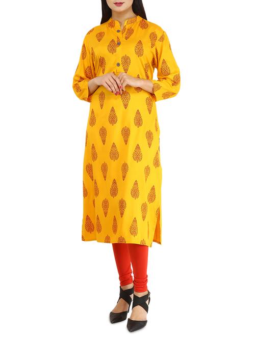 straight printed kurta - 15999160 - Very Small Image - 1