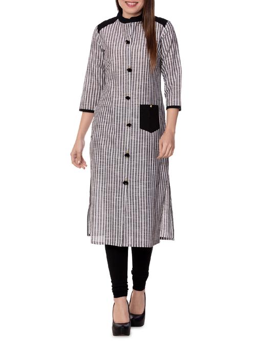stripes straight kurta - 15999468 - Very Small Image - 1