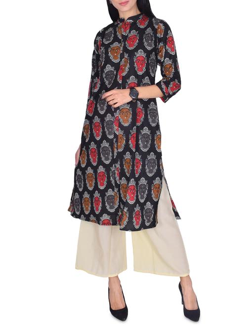kalamkari straight kurta - 15999488 - Very Small Image - 1