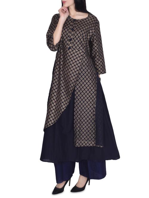 layered printed kurta - 15999493 - Very Small Image - 1