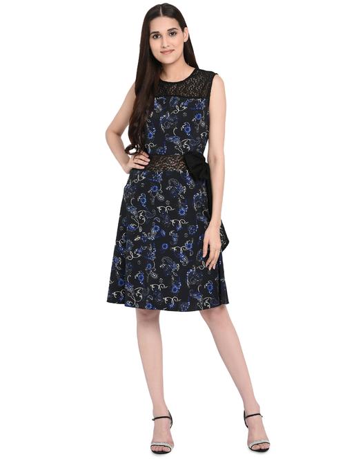 lace insert a-line dress - 16000322 - Very Small Image - 1