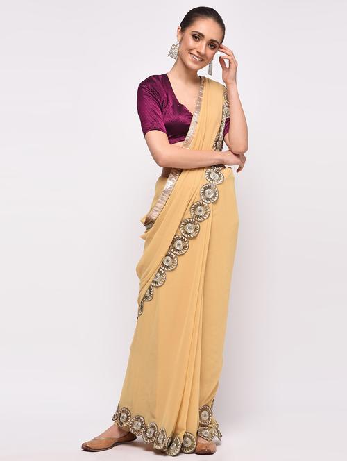 border saree with blouse - 16000663 - Very Small Image - 1