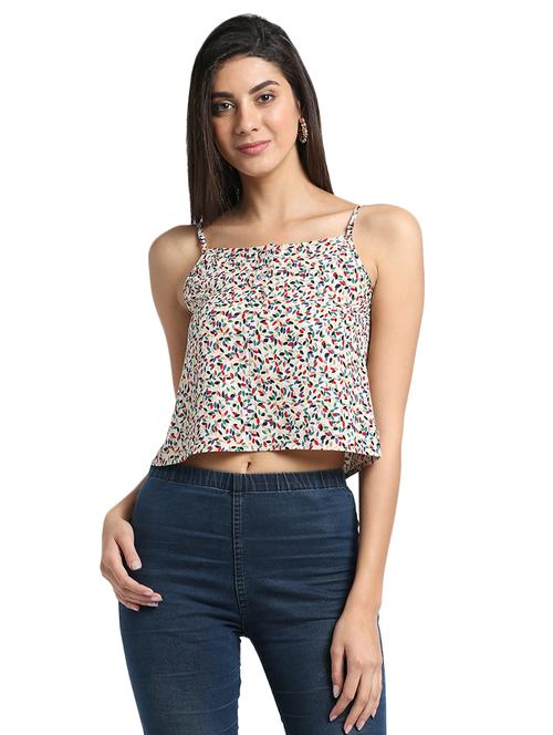 calico print cami top - 16001086 - Very Small Image - 1