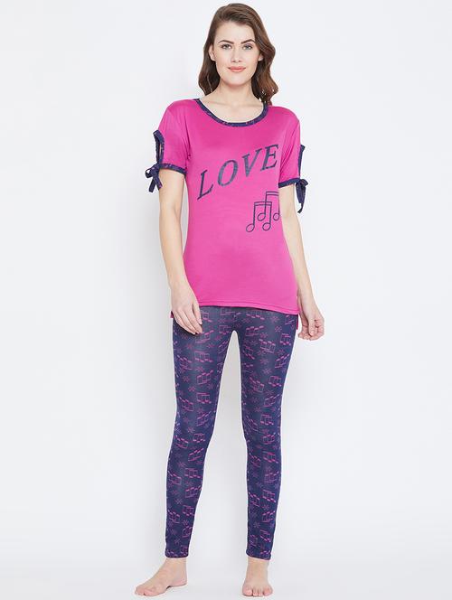 graphic print nightwear set - 16001312 - Very Small Image - 1