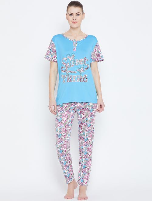 graphic print nightwear set - 16001317 - Very Small Image - 1