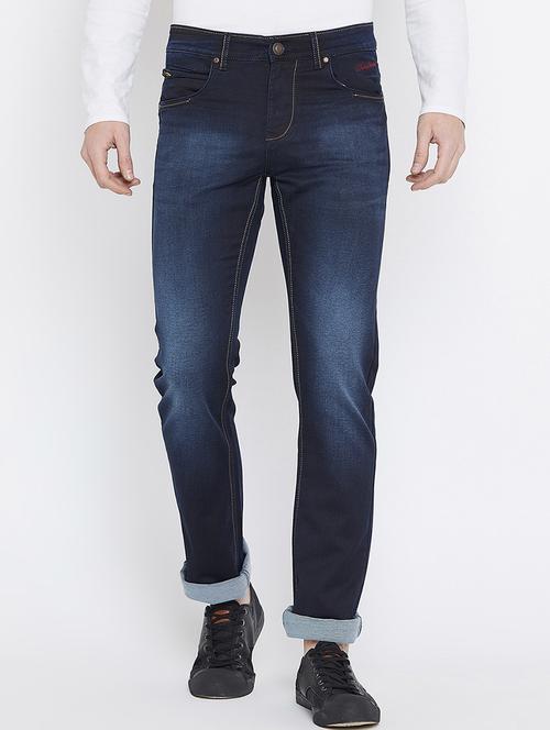 blue cotton washed jeans - 16001844 - Very Small Image - 1