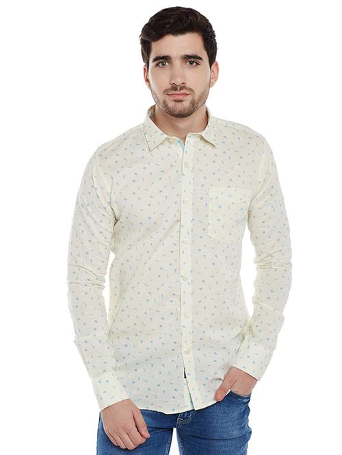 yellow printed casual shirt - 16001875 - Very Small Image - 1