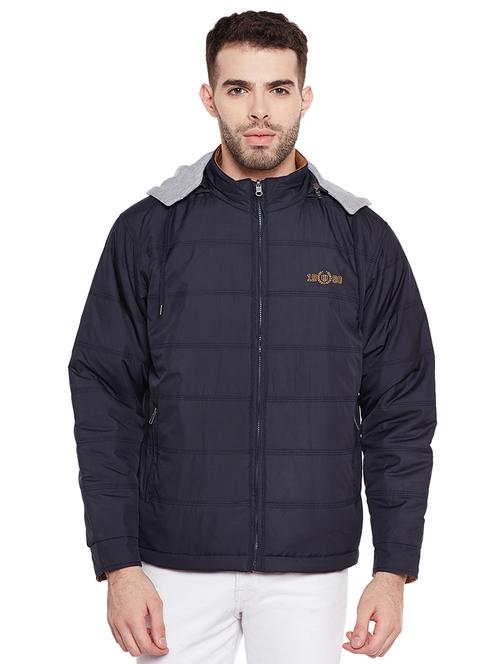 navy blue nylon quilted jacket - 16001906 - Very Small Image - 1