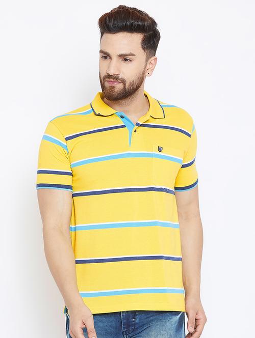 yellow striped pocket tshirt - 16001996 - Very Small Image - 1