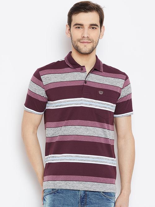 maroon striped tshirt - 16002040 - Very Small Image - 1
