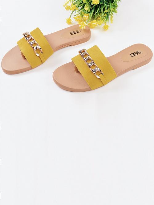 yellow toe separator sandals - 16002090 - Very Small Image - 1