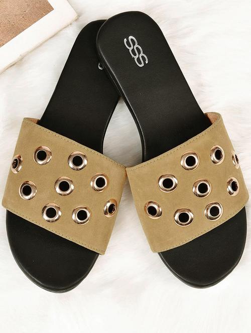 brown slip on sandals - 16002096 - Very Small Image - 1