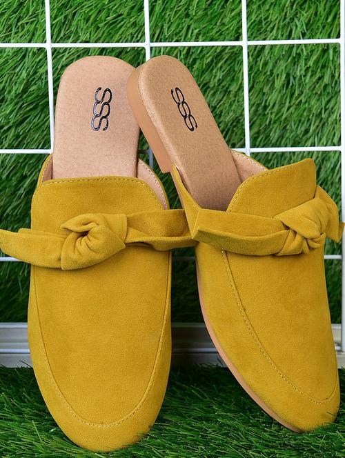 yellow slip on mules - 16002108 - Very Small Image - 1