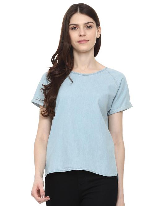 turn up raglan sleeved top - 16002327 - Very Small Image - 1