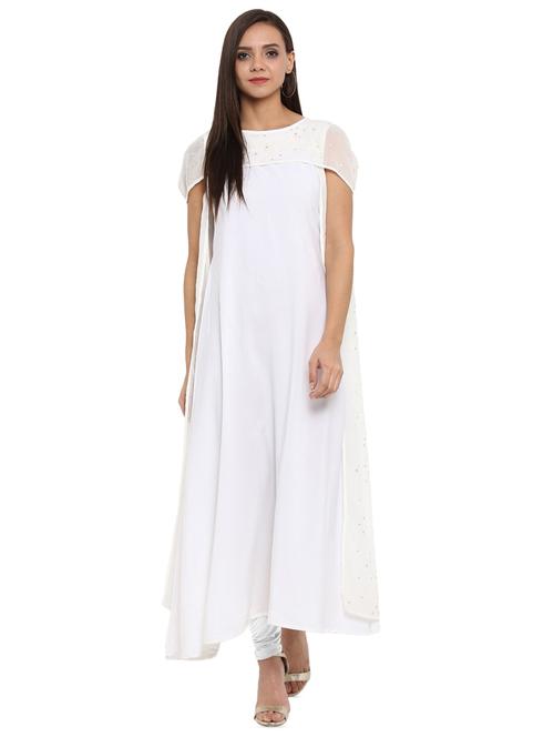 layered solid kurta - 16002507 - Very Small Image - 1