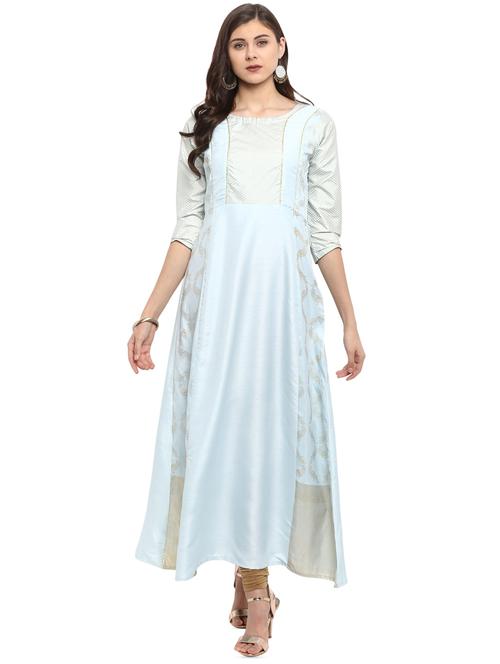 color block a-line kurta - 16002517 - Very Small Image - 1