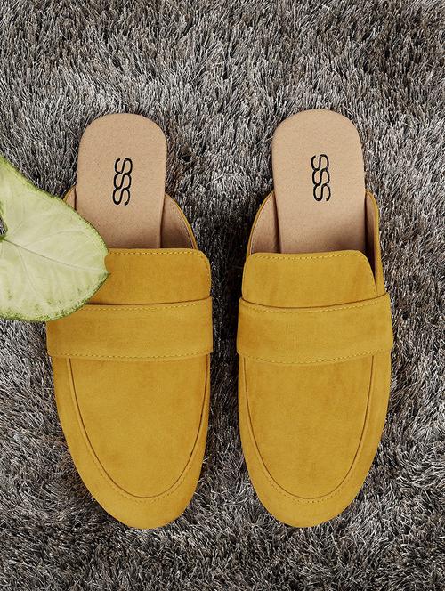 yellow slip on mules - 16002589 - Very Small Image - 1